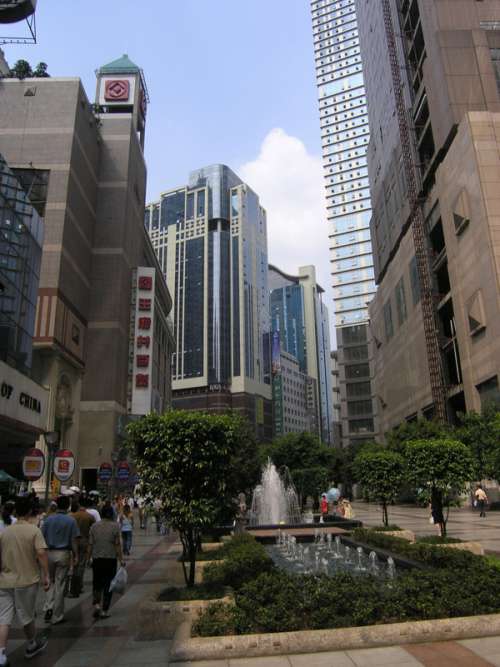 Chongqing commercial skyscrapers in Downtown Chongqing, China free photo