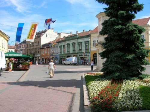 City Hall Square in Miskolc, Hungary free photo