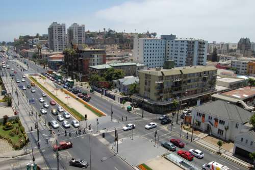 Cityscape and roads in Santiago, Chile free photo