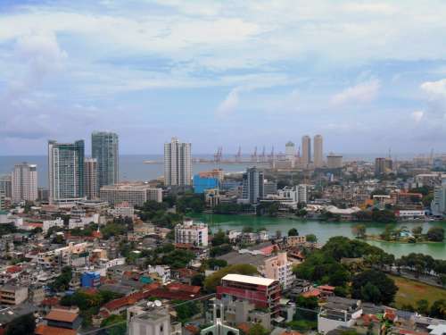 Cityscape View of Colombo City, Sri Lanka free photo