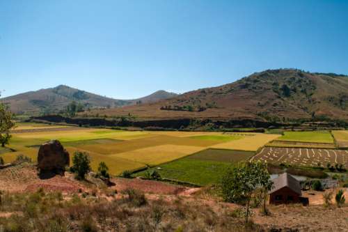 Countryside landscape in Madagascar free photo