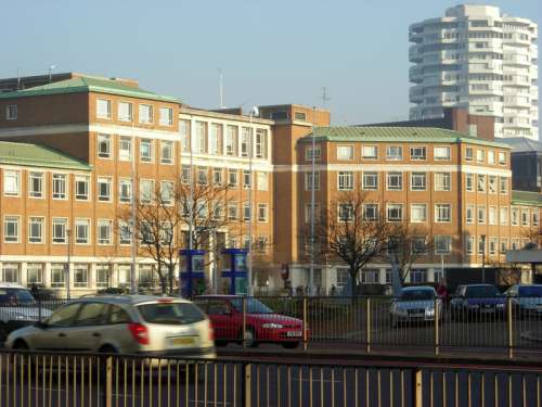 Croydon College's main buildings in Central Croydon, England free photo