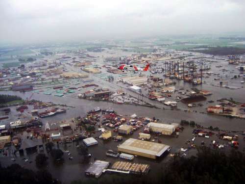 Flooding in New Iberia after Hurricane Ike in Louisiana free photo