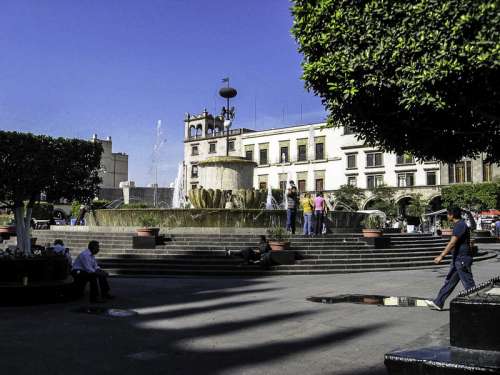 Fountain at Plaza Universidad, Guadalajara, Mexico free photo