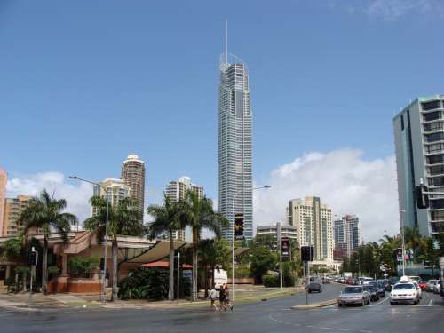 Gold Coast Highway and Skyscrapers in Queensland, Australia free photo