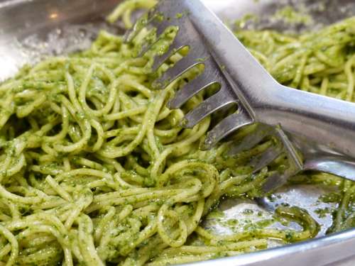 Green Pasta Noodles free photo