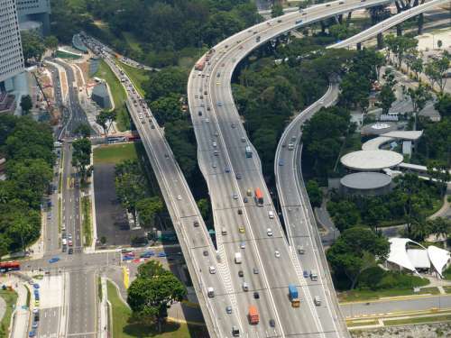 Highways and traffic in Singapore free photo