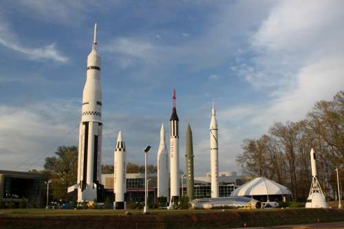 Historic Rockets at the NASA Park in Huntsville, Alabama free photo