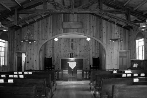 Interior of Chapel in Fort Reno, Oklahoma free photo