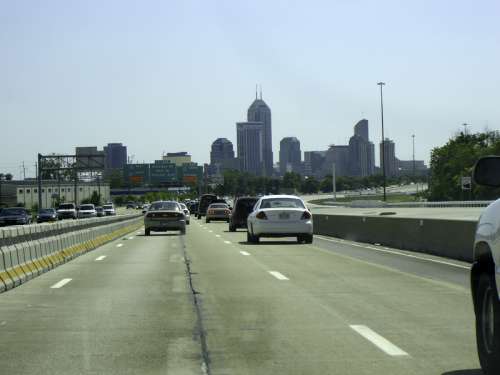 Interstate 70 going through Indianapolis, Indiana free photo