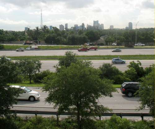 Interstate 95 passing through Fort Lauderdale in Florida free photo