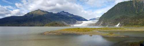 Landscape of the Glacier in Juneau, Alaska free photo