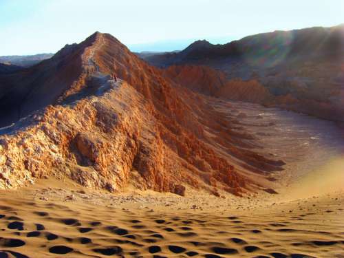 Landscape of the hills and Desert in Chile free photo