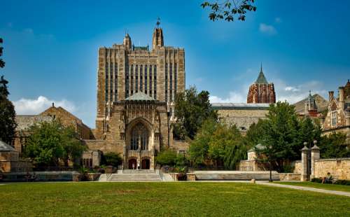 Landscape of Yale University at New Haven, Connecticut free photo