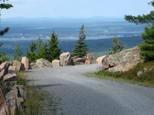 Landscape view from Mountain road at Acadia National Park, Maine free photo