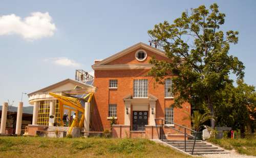 Main building of the Aquincum Museum in Budapest, Hungary free photo