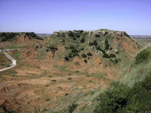 Mesas landscape in Oklahoma free photo
