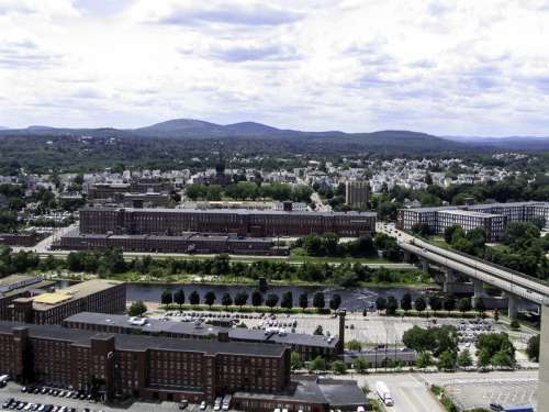 Mills on the Merrimack River in Manchester, New Hampshire free photo