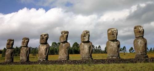 Moai Statues on Easter Island, Chile free photo