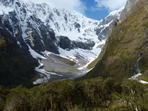 Mountain Valley Landscape in New Zealand free photo