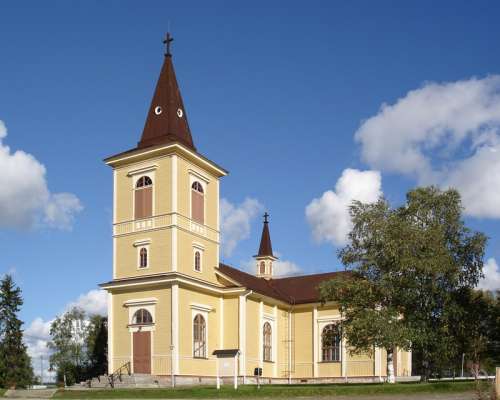 Muonio Church building in Finland free photo