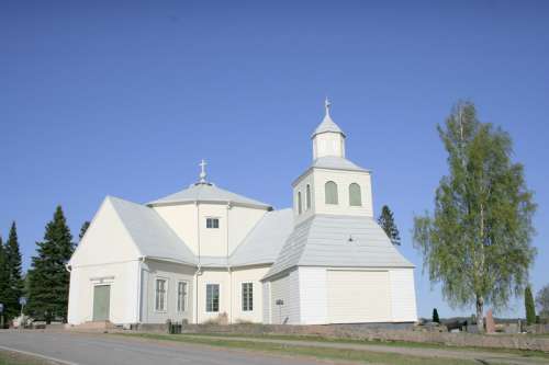 Myrskylä Church white building in Finland free photo