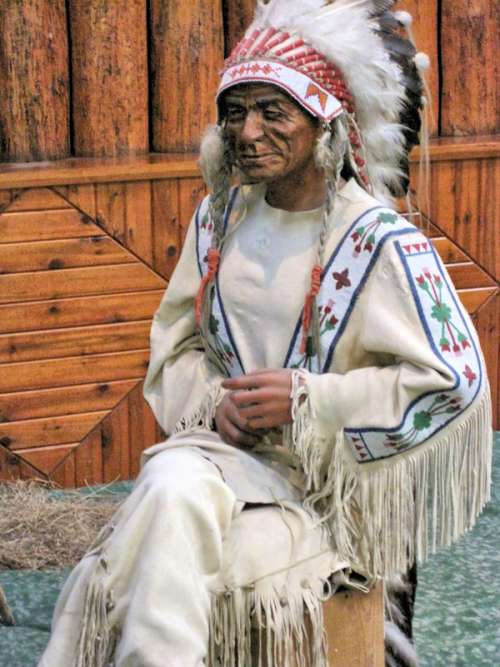 Native American Chief Wax Figure at Native Indian Museum, Banff National Park free photo