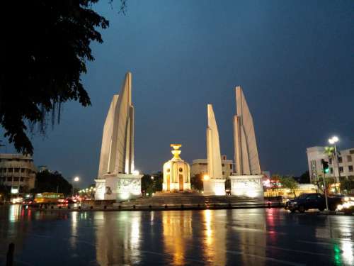 Night View of the city Bangkok, Thailand free photo