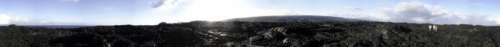 Panoramic View of Lava field in Hawaii Volcanoes National Park free photo