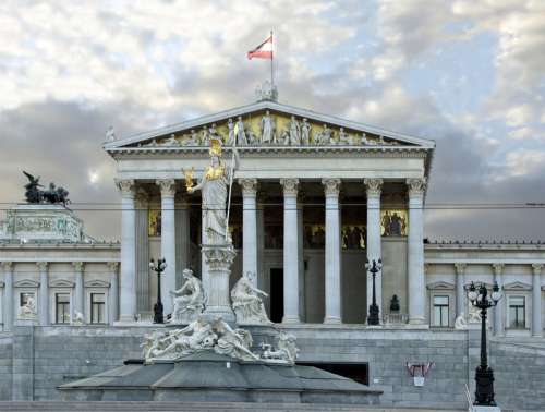 Parliament building in Vienna, Austria free photo