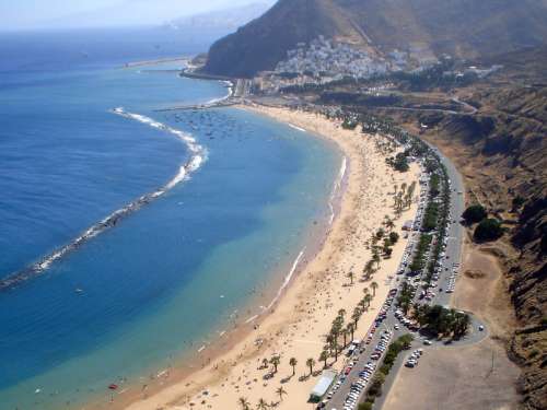Playa de Las Teresitas in Santa Cruz de Tenerife, Spain free photo