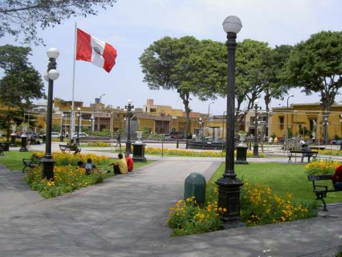 Plaza Principal de Pueblo Libre in Lima, Peru free photo