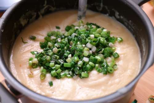 Potato Soup with Green Onions free photo