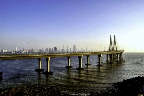 Rajiv gandhi sea link in Mumbai, India free photo