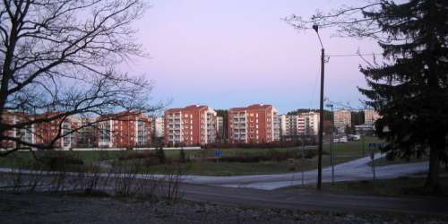 Residential blocks in Kaarina in Finland free photo