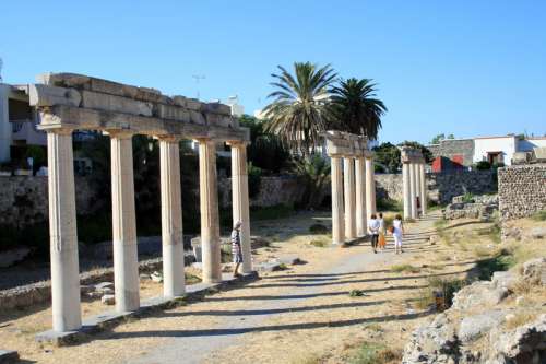 Ruins of the Ancient Gymnasion in Kos, Greece free photo