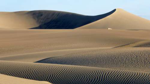 Sand Dunes in the Desert in Peru free photo
