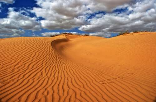 Sand Dunes landscape with sky and clouds in Israel free photo