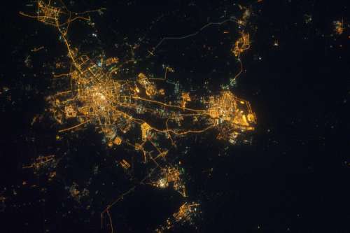 Satellite Image of Tianjin, China free photo
