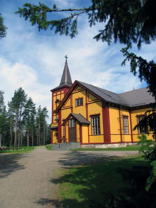 Sievi Church building in Finland free photo