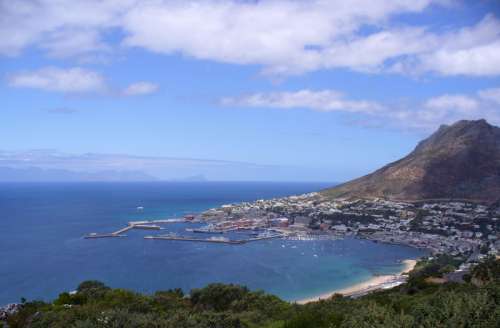 Simonstown harbor landscape in Cape Town, South Africa free photo