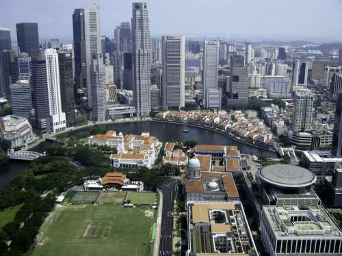 Skyline and cityscape of Singapore  free photo
