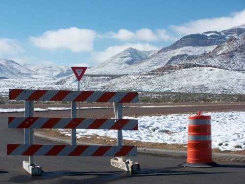 Snow on the roads from El Paso to the Franklin Mountains, in Texas free photo