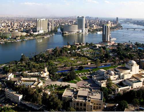 Southern tip of Gezira island with Cairo Opera in Egypt free photo