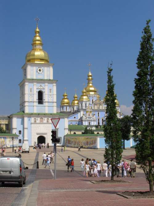 St. Michael's cathedral in Kiev, Ukraine free photo