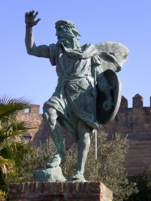 Statue of Ibn Marwan in Badajoz, Spain free photo