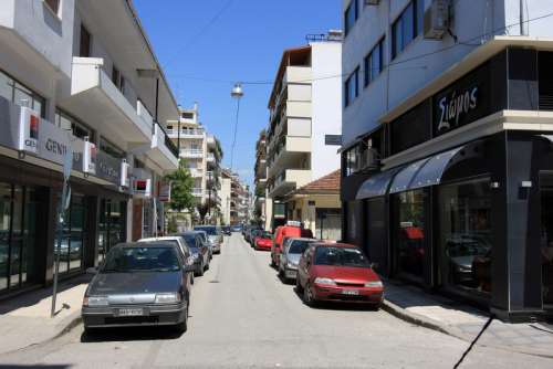 Street in Karditsa in Greece free photo