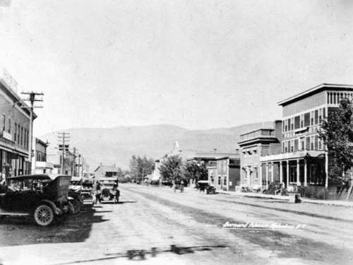 Streets of Kelowna in 1920 in British Columbia, Canada free photo