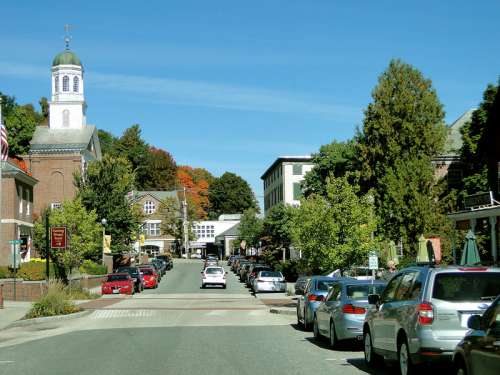 Streets of Peterborough in New Hampshire free photo