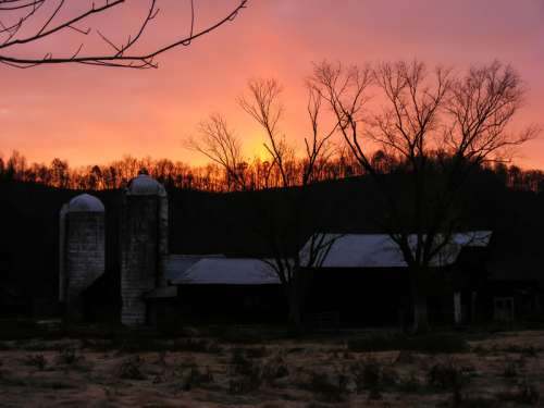 Sunset over the Farm in Kentucky free photo